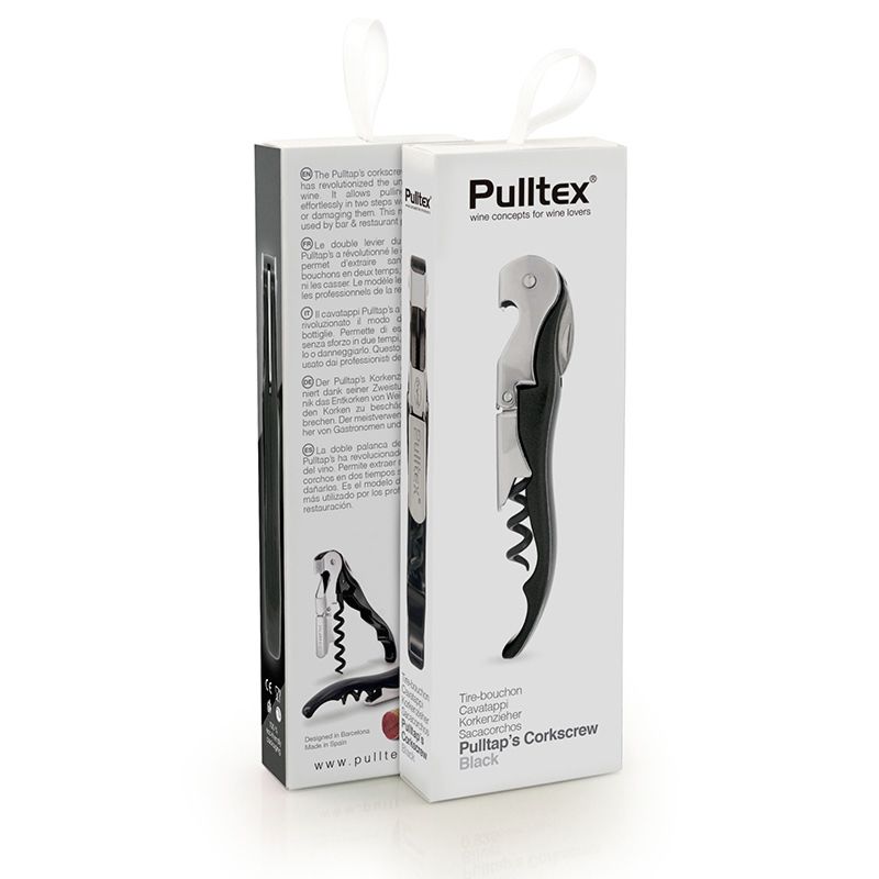 Classic Black Corkscrew + Leather Pouch